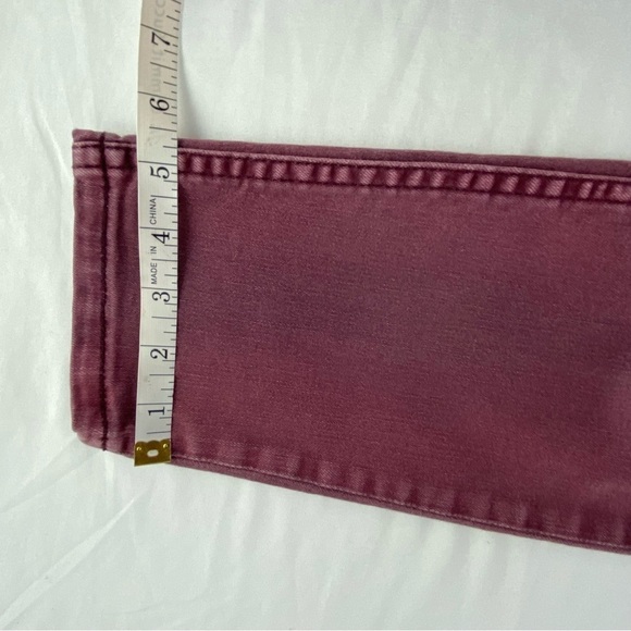 BDG faded distressed burgundy mid rise twig ankle jeans, 29 - Picture 11 of 14